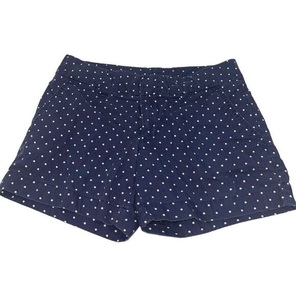 Tommy Hilfiger Navy White Polka Dot Chino Shorts - Size 2 - Picture 1 of 10